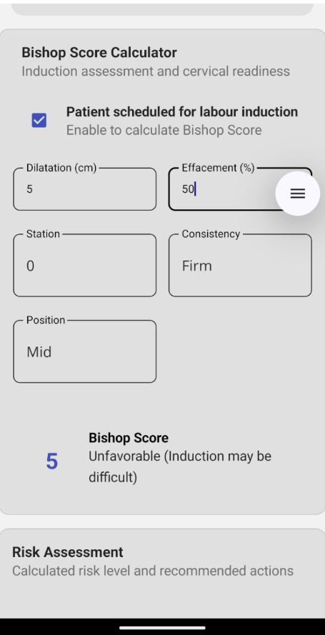 Bishop Score Calculator