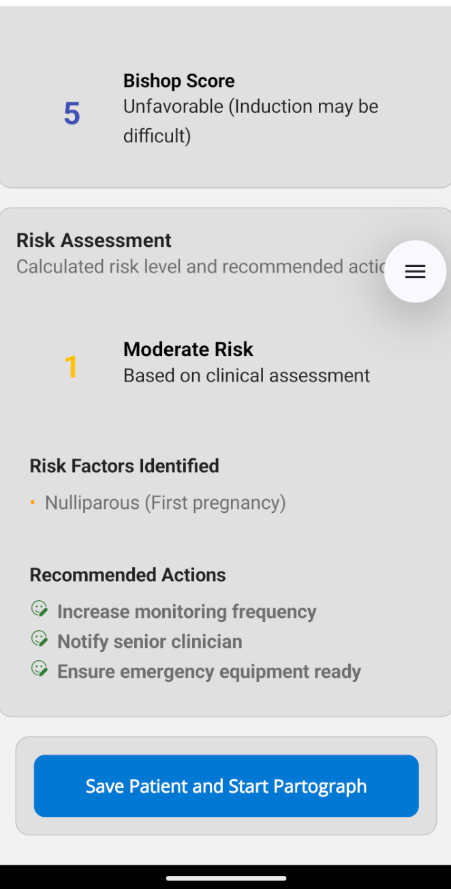 AI Risk Assessment Screen